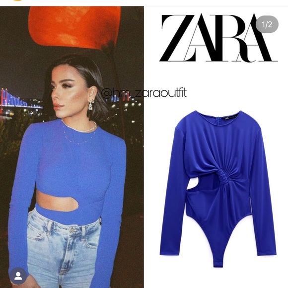 Zara Tops - ZARA KNOTTED CUT OUT BODYSUIT